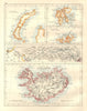 ARCTIC ISLANDS & KIEL CANAL.Iceland Spitsbergen Novaya Zemlya 1920 old map