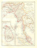 BURMA CEYLON SIAM MALAY PENINSULA. Assam Singapore Thailand 1920 old map