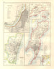 BRITISH INDIAN CITIES. Calcutta Kolkata Madras Chennai Bombay Mumbai 1920 map