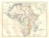 COLONIAL AFRICA post WW1. British Belgian Portuguese French Italian 1920 map