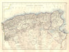 ALGERIA & TUNIS. Maghreb Tunisia. Provinces. Telegraph cables. JOHNSTON 1920 map