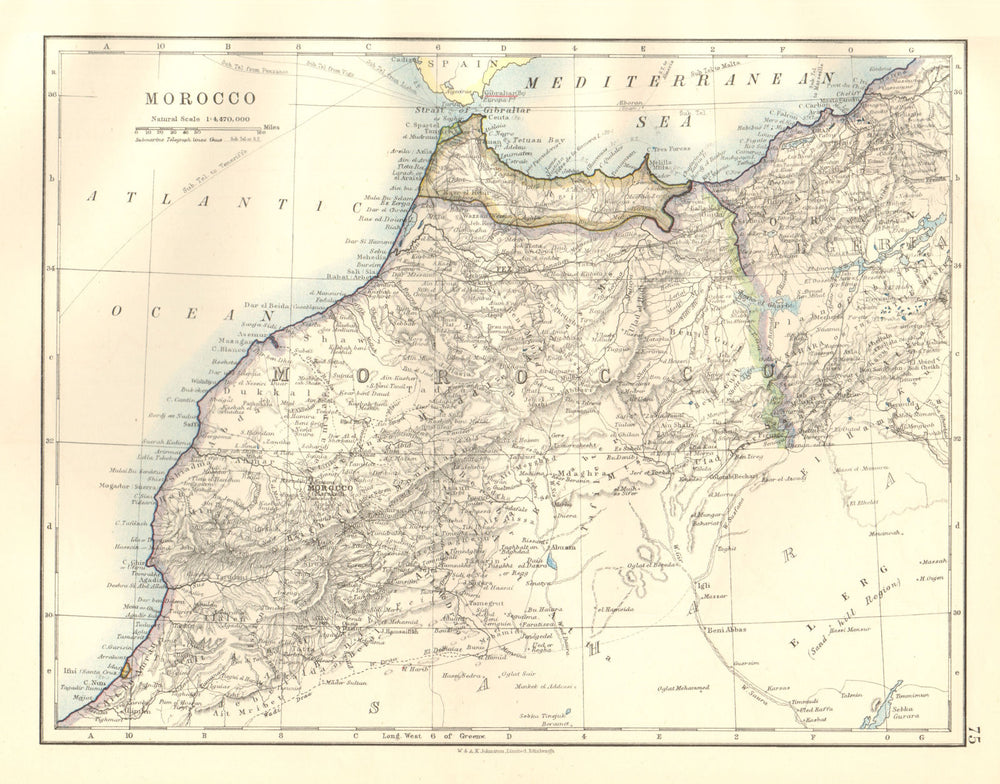 MOROCCO. Spanish protectorate. Protectorado español de Marruecos 1920 old map