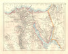 LOWER EGYPT & SINAI. Provinces. Nile valley/delta. Railways. JOHNSTON 1920 map