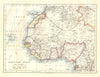 COLONIAL/FRENCH WEST AFRICA. Spanish Guinea. Rio de Oro. Nigeria 1920 old map