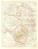 RHODESIA. Goldfields (yellow). Zambesia. Zambia Malawi Zimbabwe 1920 map