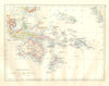COLONIAL OCEANIA PACIFIC.British Dutch Spanish French Japanese 1920 old map