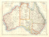 AUSTRALIA explorers' routes Giles Elder Carnegie Forrest Gregory Stuart 1920 map
