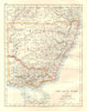 NEW SOUTH WALES & VICTORIA. Shows railways telegraph cables. Australia 1920 map