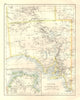 SOUTH AUSTRALIA.Explorer route Sturt Giles Elder Forrest Eyre Tictkins 1920 map