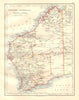 WESTERN AUSTRALIA. Goldfields Explorers routes Giles Forrest Warburton 1920 map