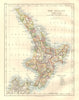 NORTH ISLAND NEW ZEALAND. Showing counties telegraph cables. JOHNSTON 1920 map