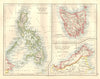EAST ASIA. Philippines Tasmania North Borneo Brunei Sarawak. JOHNSTON 1920 map