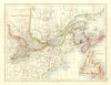 EASTERN CANADA. St Lawrence. Ontario Quebec Maritime Provinces JOHNSTON 1920 map