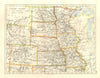 USA PLAINS STATES. Iowa Minnesota Kansas NE ND SD Colorado. JOHNSTON 1920 map