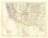 USA SOUTH WEST. California Arizona NM Colorado Utah Nevada. JOHNSTON 1920 map