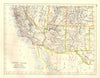 USA SOUTH WEST. California Arizona NM Colorado Utah Nevada. JOHNSTON 1920 map