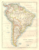 SOUTH AMERICA. Bolivia includes Gran Chaco, now in Paraguay. JOHNSTON 1920 map