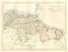 VENEZUELA / GUIANAS. Suriname. British French Dutch Guyana. JOHNSTON 1920 map