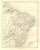 EASTERN BRAZIL. Bahia Minas Gerais Pernambuco Marabhao. JOHNSTON 1920 old map
