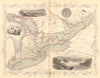 'WEST CANADA'. Southern Ontario. Shows'Indian territory' TALLIS/RAPKIN 1849 map