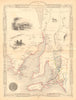 'PART OF SOUTH AUSTRALIA' Mining districts Adelaide view TALLIS/RAPKIN 1849 map