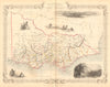 'VICTORIA OR PORT PHILIP'. Melbourne vignette. Australia.TALLIS/RAPKIN 1849 map