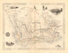 CAPE COLONY. Cape Town & Grahamstown views. South Africa.TALLIS/RAPKIN 1849 map