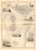 ATLANTIC ISLANDS. Bermuda Madeira Canaries.Tenerife view.TALLIS/RAPKIN 1849 map