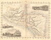CENTRAL AMERICA. Antigua Guatemala & Belize City views. TALLIS/RAPKIN 1849 map
