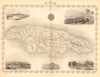 JAMAICA. Counties/parishes. Sugar Mill & Kingston views. TALLIS/RAPKIN 1849 map