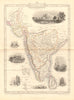 SOUTHERN INDIA. Amber Fort, Jaipur & Gol Gumbaz, Bijapur.TALLIS/RAPKIN 1849 map