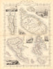 MEDITERRANEAN. Gib Malta Corfu Zante Cephalonia Lefkada.TALLIS/RAPKIN 1849 map
