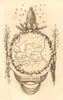 ALPES-DE-HAUTE-PROVENCE département. 'Basses Alpes'. Scarce map. PERROT 1823