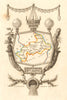 HAUTES-ALPES département. 'Hautes Alpes'. Scarce map/carte by A.M. PERROT 1823