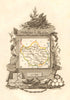 AUBE département. Scarce antique map/carte by A.M. PERROT 1823 old