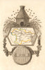 AUDE département. Scarce antique map/carte by A.M. PERROT 1823 old