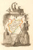 CHARENTE département. Scarce antique map/carte by A.M. PERROT 1823 old