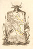 CHARENTE-MARITIME département. 'Charente Inférieure'. Scarce map. PERROT 1823
