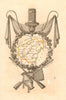 CORRÈZE département. 'Correze'. Scarce antique map/carte by A.M. PERROT 1823