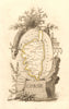 CORSE (CORSICA)  département. Scarce antique map/carte by A.M. PERROT 1823