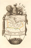 CÔTES-D'ARMOR département. 'Côtes du Nord'. Scarce map/carte by A.M. PERROT 1823
