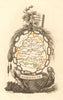 DORDOGNE département. Scarce antique map/carte by A.M. PERROT 1823 old