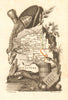 FINISTÈRE département. Scarce antique map/carte by A.M. PERROT 1823 old