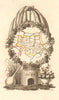 GERS département. Scarce antique map/carte by A.M. PERROT 1823 old