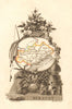 HÉRAULT département. Scarce antique map/carte by A.M. PERROT 1823 old