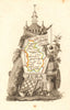 JURA département. Scarce antique map/carte by A.M. PERROT 1823 old