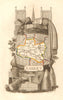 LOIRET département. Scarce antique map/carte by A.M. PERROT 1823 old