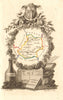 LOT département. Scarce antique map/carte by A.M. PERROT 1823 old
