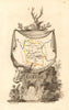LOZÈRE département. 'Lozere'. Scarce antique map/carte by A.M. PERROT 1823