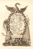 MANCHE département. Scarce antique map/carte by A.M. PERROT 1823 old